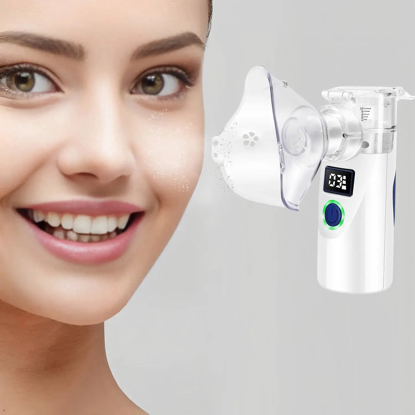 Mini Portable Facial Steamer | Nano Cold Spray | Dry Battery Power
