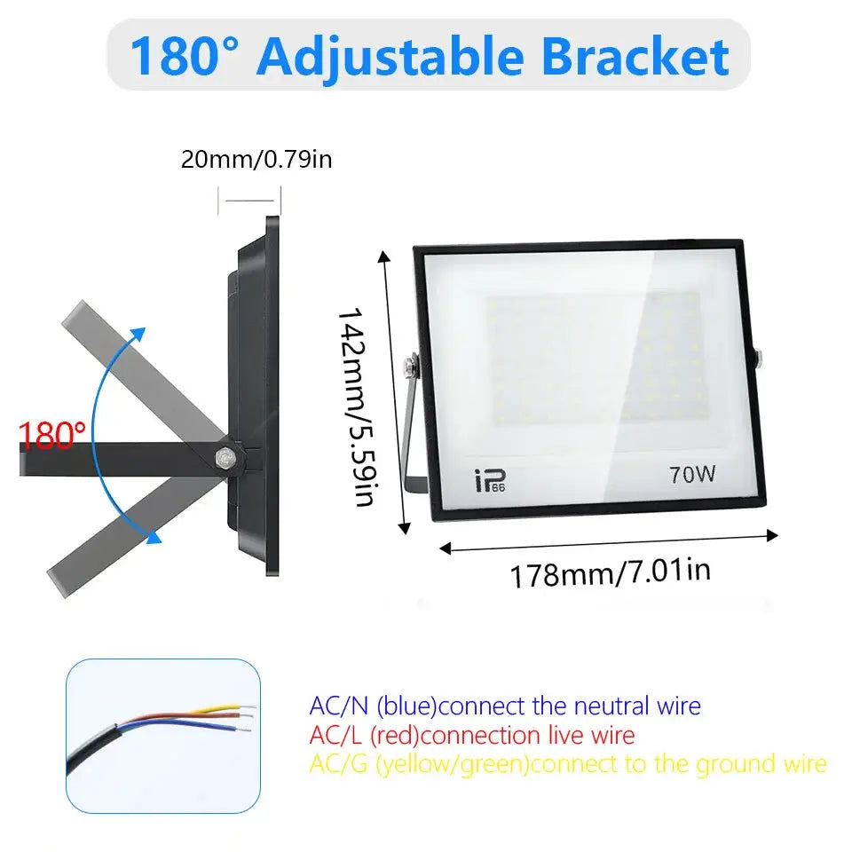 LED Flood Light | IP66 Waterproof | Aluminum Housing