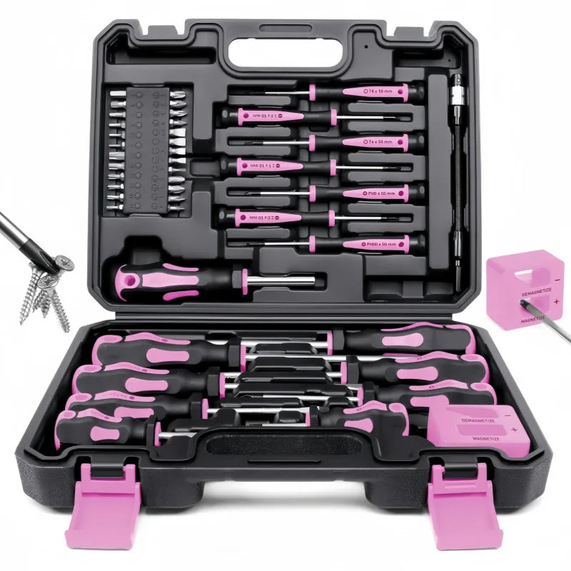 1 set of magnetic screwdrivers with a storage box 43pcs multi-functional screwdriver set a manual repair tool for home use from PriceLows™