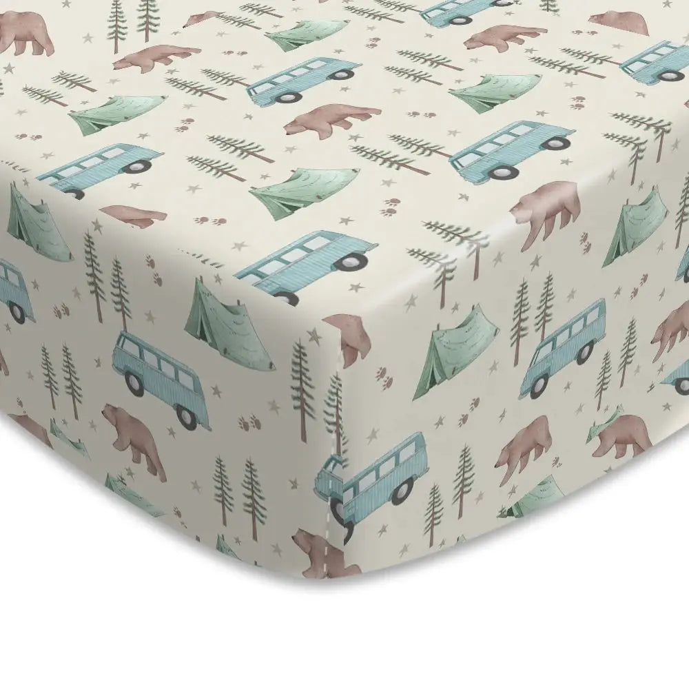 HappyFlute New One Piece Cartoon Print 70*130CM Elastic Band Design Skin-friendly&Breathable Baby Bed Sheet from PriceLows™