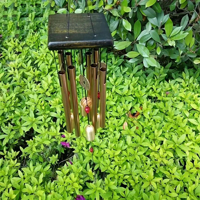 [Copper Wind Chime] Copper Large Wind Chime with Butterfly Design | Aluminum Alloy Tubes for Outdoor Garden Decor, Patio Art, from PriceLows™