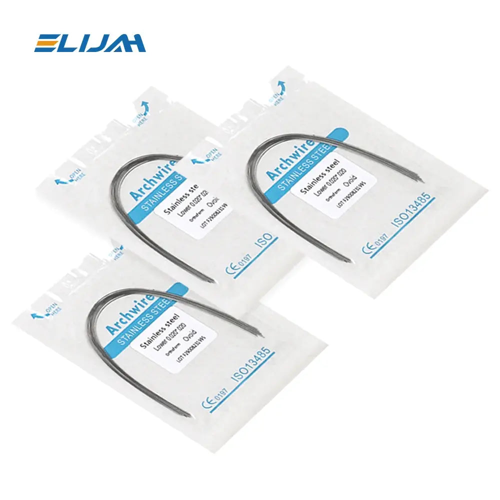 Dental Orthodontic Archwires | Stainless Steel | Round And Rectangular | 10 Piece Set