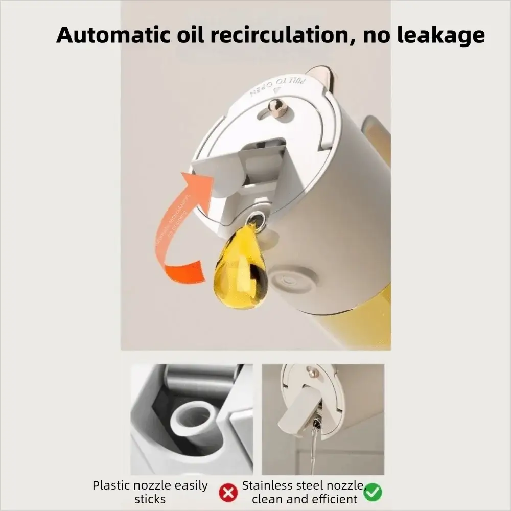 Oil Sprayer Bottle | 580 ML Capacity | Glass Sealed Leak Proof | Refillable