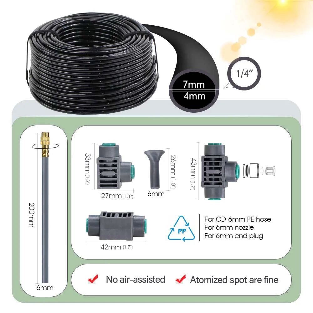 Dual Zone Independent Smart LCD Display Garden Watering Timer Atomization Spray Kit Mist Cooling System Irrigation Controller from PriceLows™