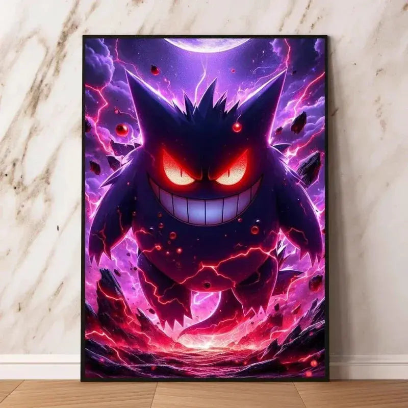 Cartoon Anime Pokemon Gengar Character Poster Print Kids Room Bedroom Decoration Painting Children's Holiday Gifts Classic from PriceLows™