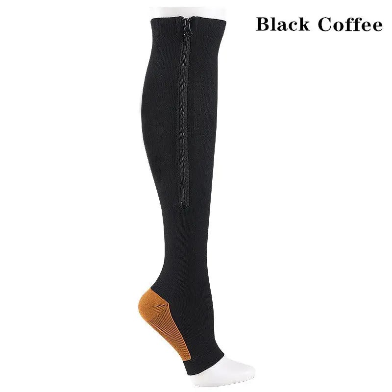 Knee High Compression Socks | 20-30 Mmhg Pressure | Nylon Athletic