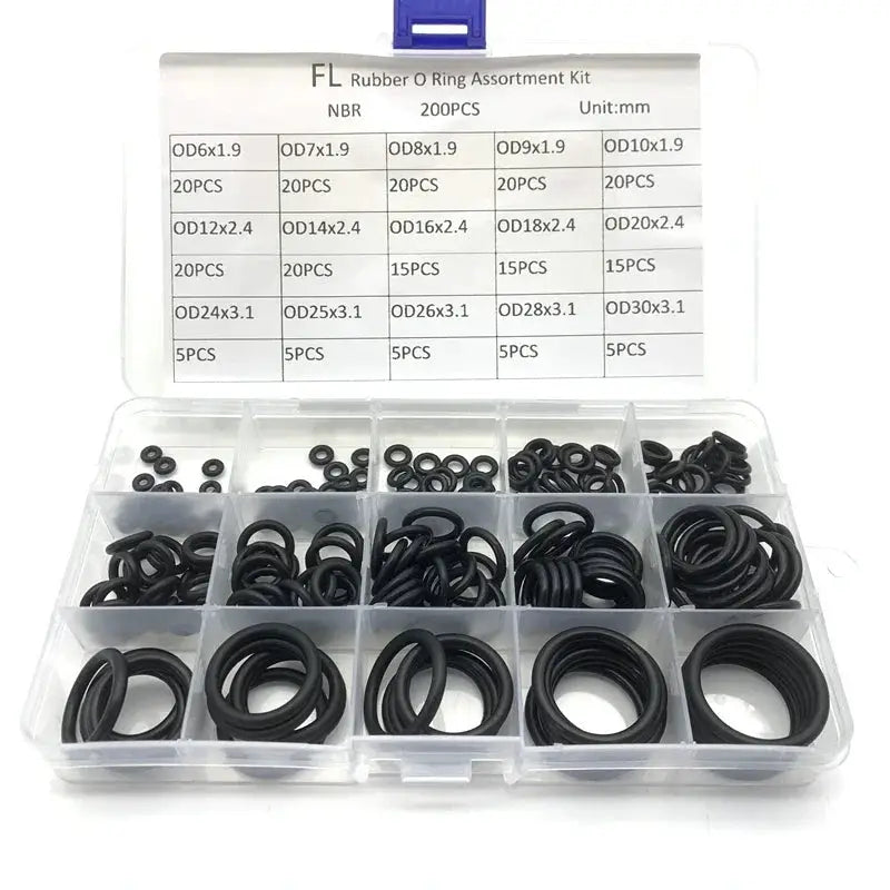 O Rings VMQ NBR 1.5/1.8/1.9/2.4/3.1mm Sealing Gaskets O-Ring Silicone Washer Rubber Oring Set Assortment Kit Set Box Ring from PriceLows™
