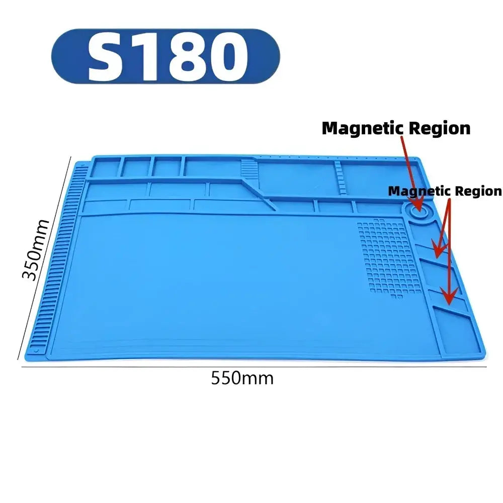 Magnetic Mat Silicone Repair Mat Circuit Board Soldering Pad Heat Resistant 932°F Anti-Static for ESD Iron Phone Repair from PriceLows™