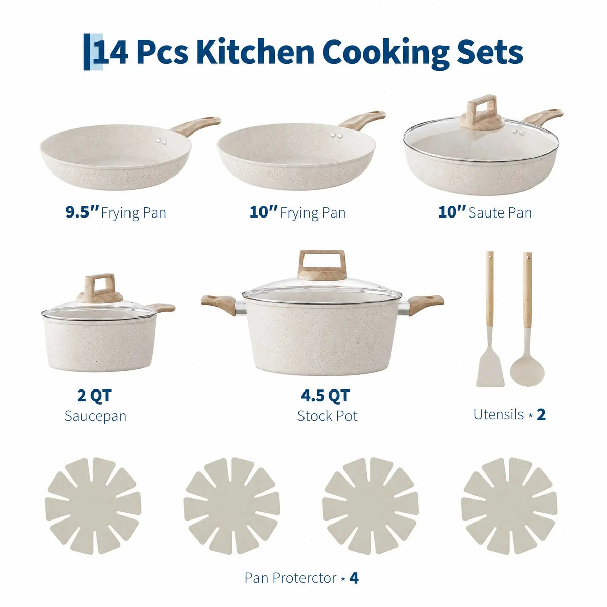 Ceramic Cookware Set | 14 Piece | Induction Ready | Oven Safe