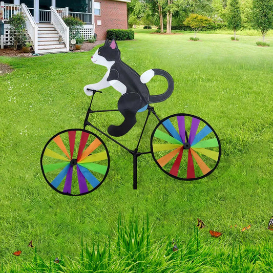 Outdoor courtyard decoration cat-shaped bicycle colorful wheels creative garden sculpture lawn decoration animal shape ornaments from PriceLows™