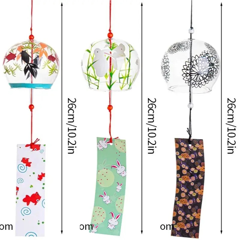 Japanese Windchime Huling Landscape Bell Glass Crystal Bell Wind Hanging Ornament Garden Landscape Japanese Wind Bell Decor 후우링 from PriceLows™