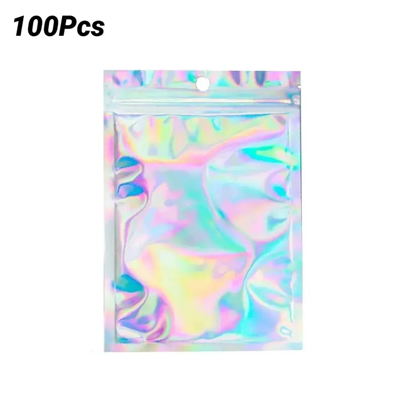 Holographic Resealable Storage Bags | Moisture Proof | 6X10 Cm | 10 Pack
