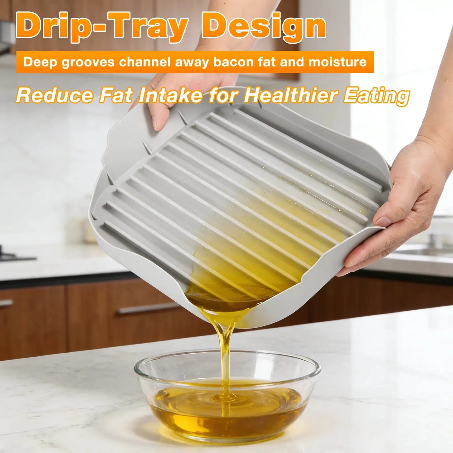 Microwave Bacon Tray | Silicone | 9.84 Inch | Microwave Safe