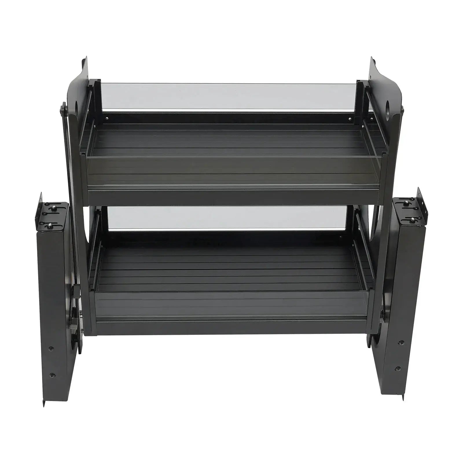 2 Tiers Pull-down Cabinet Storage Shelf Basket Organizer 66.14 lbs Max. Load-bearing For Kitchens, Bars, Coffee, etc from PriceLows™