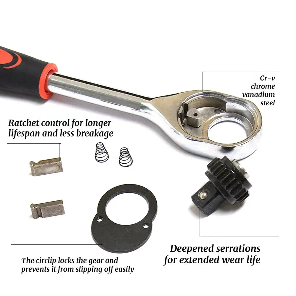 Combination Hardware Tools, Complete Set Of Car Repair Tools, Motorcycle Modification Quick Ratchet Wrench Socket Bracket from PriceLows™