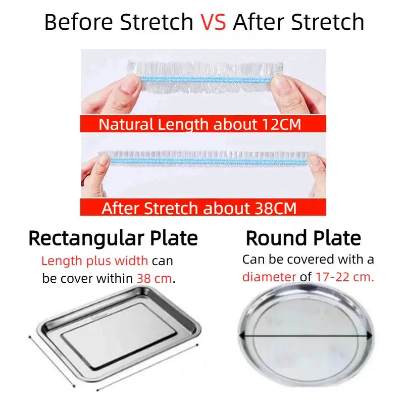 Reusable Food Wrap Covers | Diameter 34-80 cm | Material PE | Sizes 34-80 cm