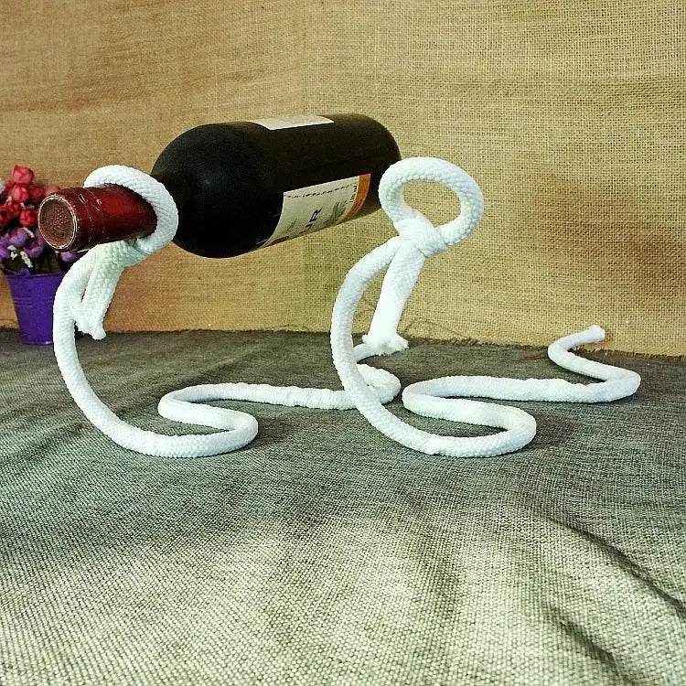 Floating Wine Bottle Holder - Magic Steel Chain Wine Rack for Suspended Display - Holds Any Long-Neck Wine Bottles from PriceLows™