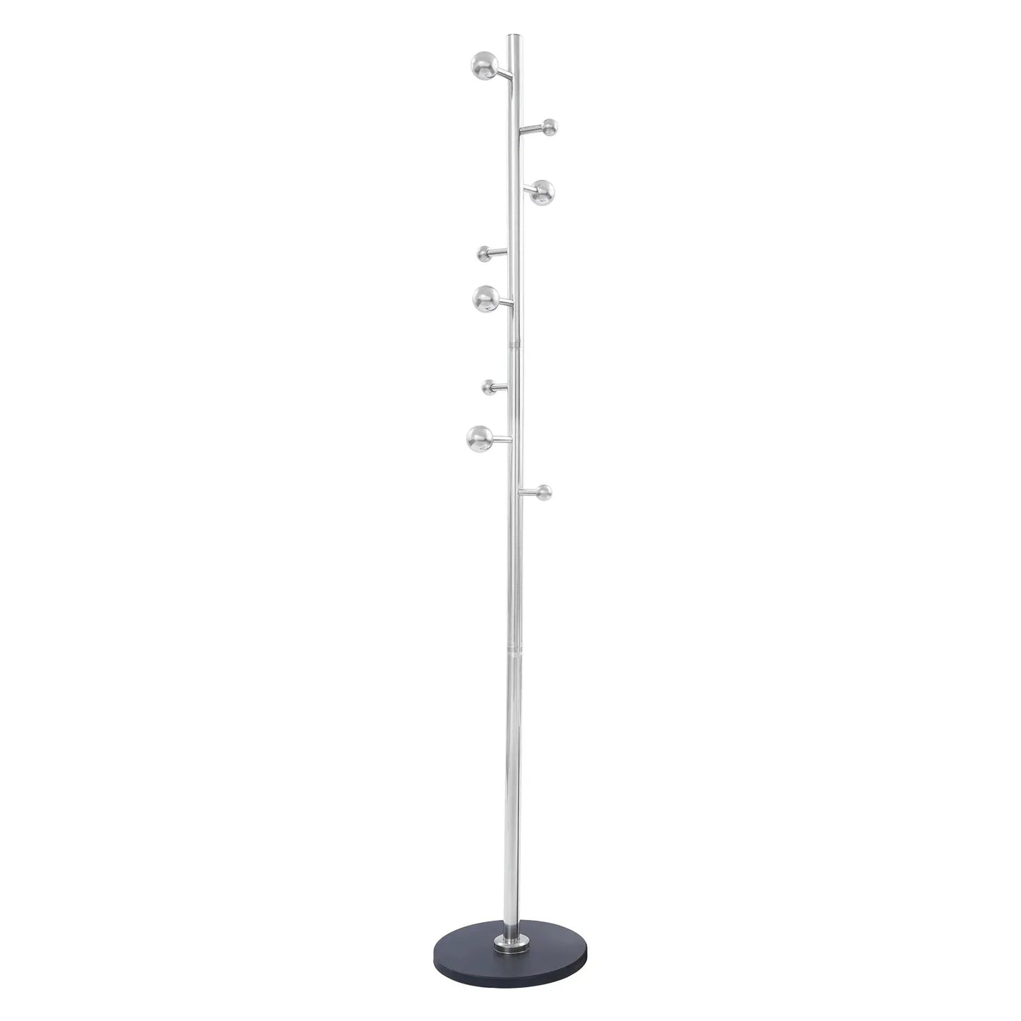 Coat Rack, Freestanding Coat Stand with 8 Spherical Hooks, Stainless Steel Corner Coat Storage Rack for Entryway Bathroom from PriceLows™