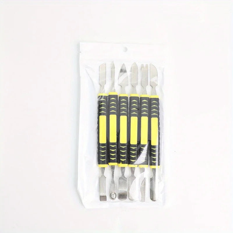 6pcs Electronic Repair Tool Set, Metal Dual-Head Pry Bars for Tablets, Laptops, Phones, Electronic Devices, No Electricity from PriceLows™