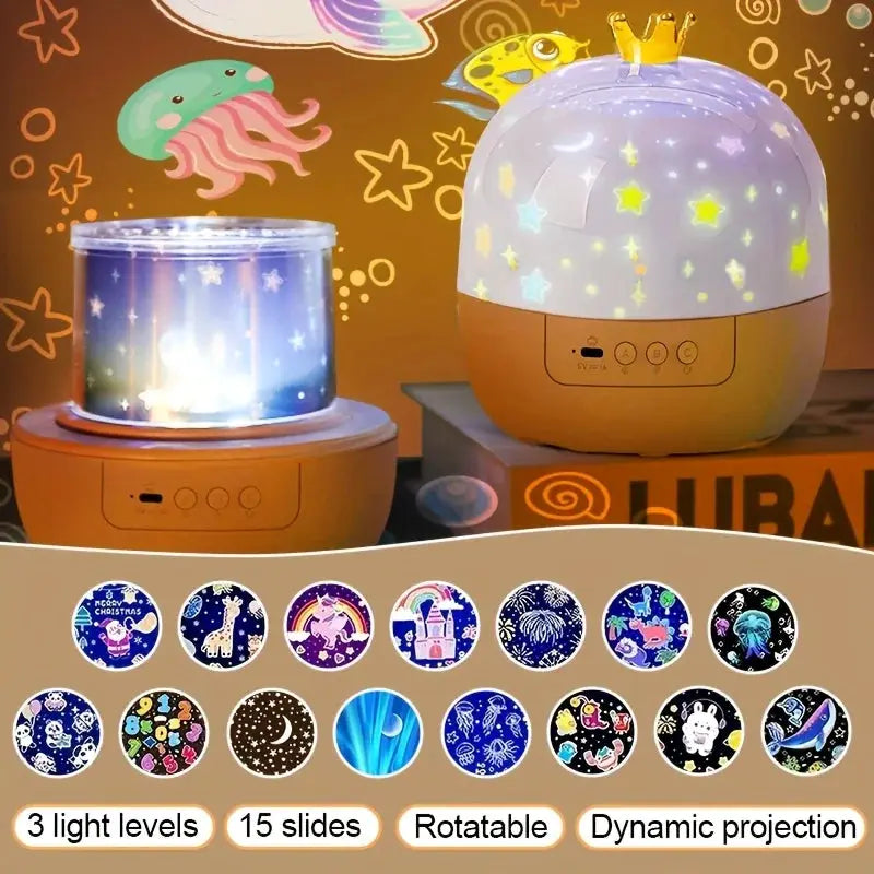 Night Light | Sky Projection | LED Bulbs Included | 15in1