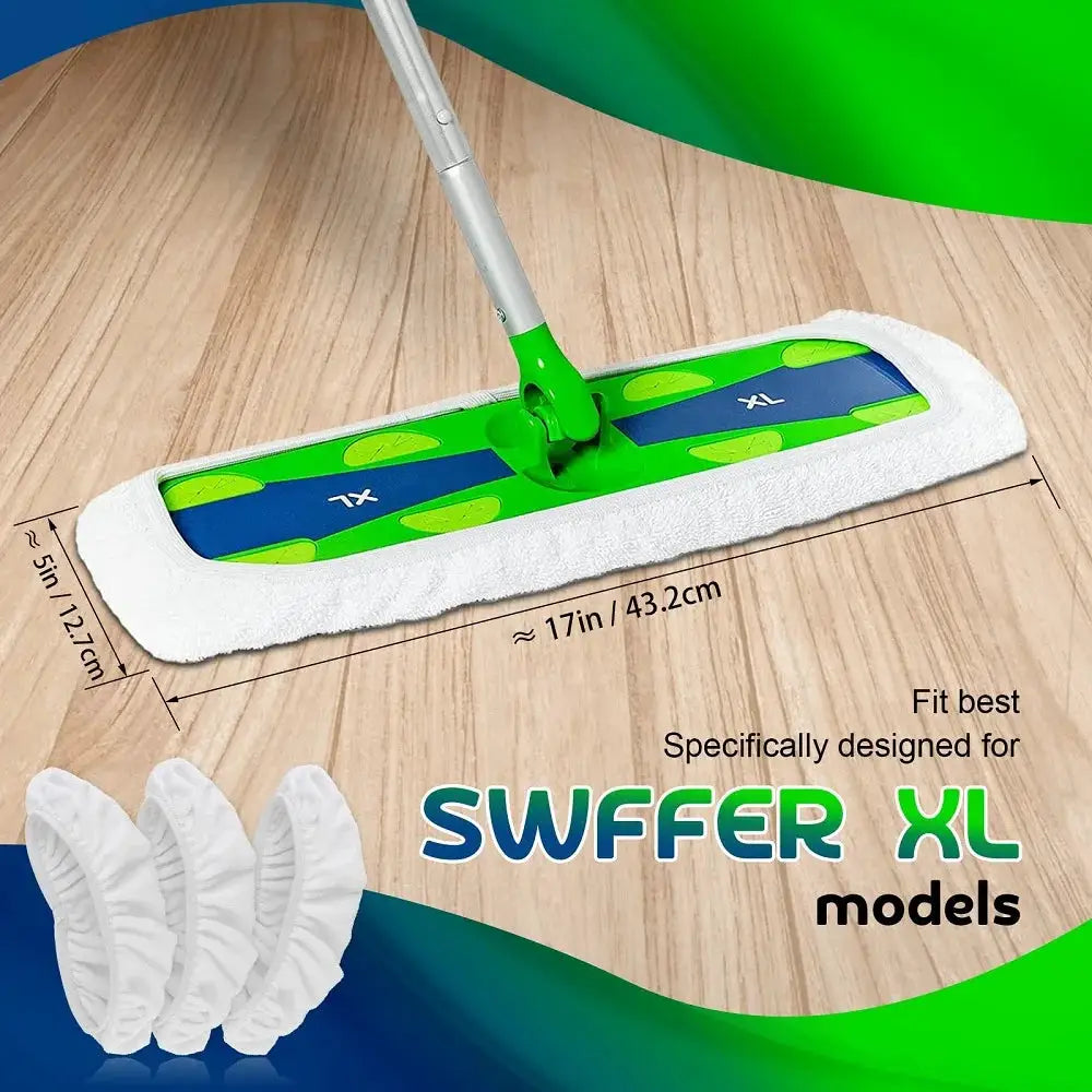 3PCS Reusable XL Pads for Swiffer Sweeper XL Mop,Wet & Dry Sweeping Cloths Durable Microfiber Mop Head Cleaning Pad from PriceLows™