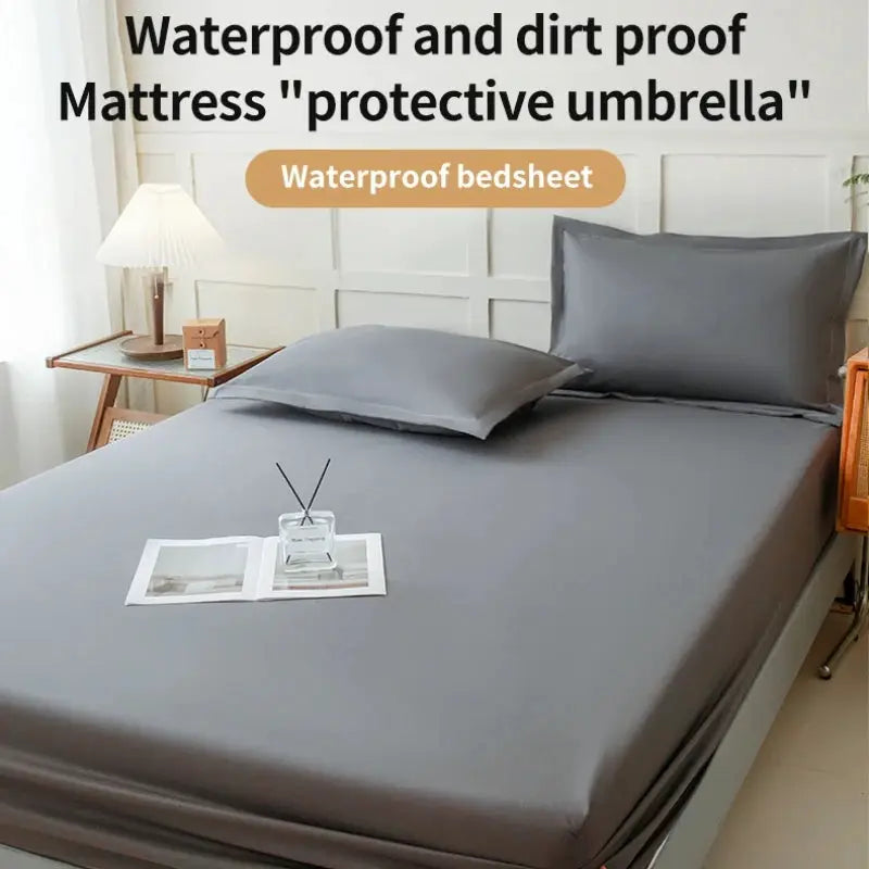 Waterproof Fitted Bed Sheet With 360 Elastic Band Mattress protector Cover Bedspreads for Single Double King Queen Size Bedsheet from PriceLows™