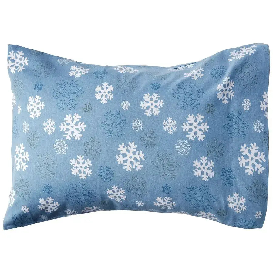 Heavy Weight Flannel Sheet Set, Queen, Snow Flakes Warm amp Cozy 100 Cotton Flannel PreShrunk 170 GSM Deep Pockets Easy Fit Elas from PriceLows™