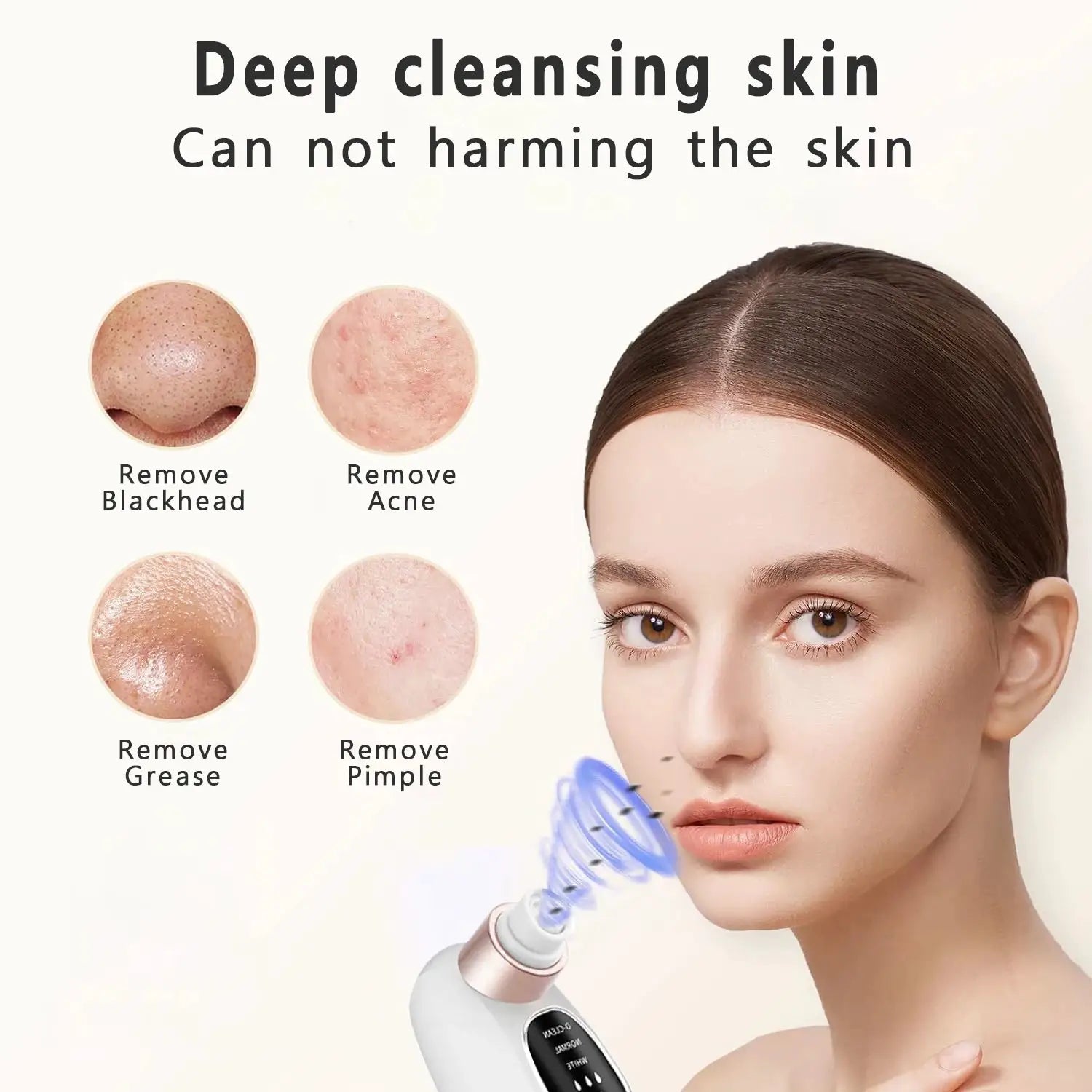 Blackhead Remover Pore Vacuum Face Cleaner Electric Pimple Acne Black Head Removal USB Rechargeable Water Cycle Black Dot Remove from PriceLows™