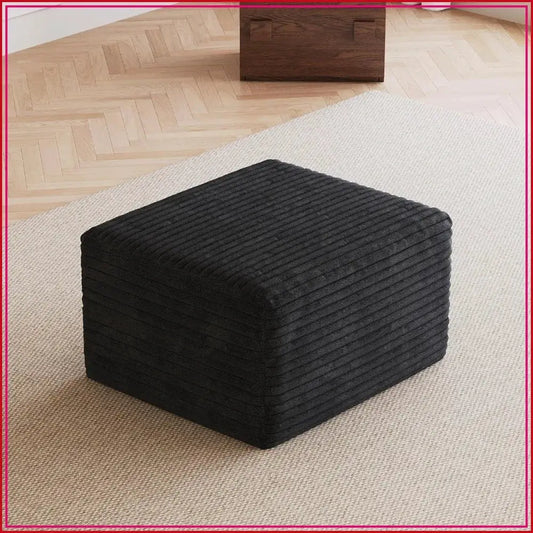 25.6" Corduroy Ottoman Foot Rest, Plush Memory Foam Couch Ottomans, Boneless Compressed Sofa in a Box for Living Room, No Assembly Required from PriceLows™