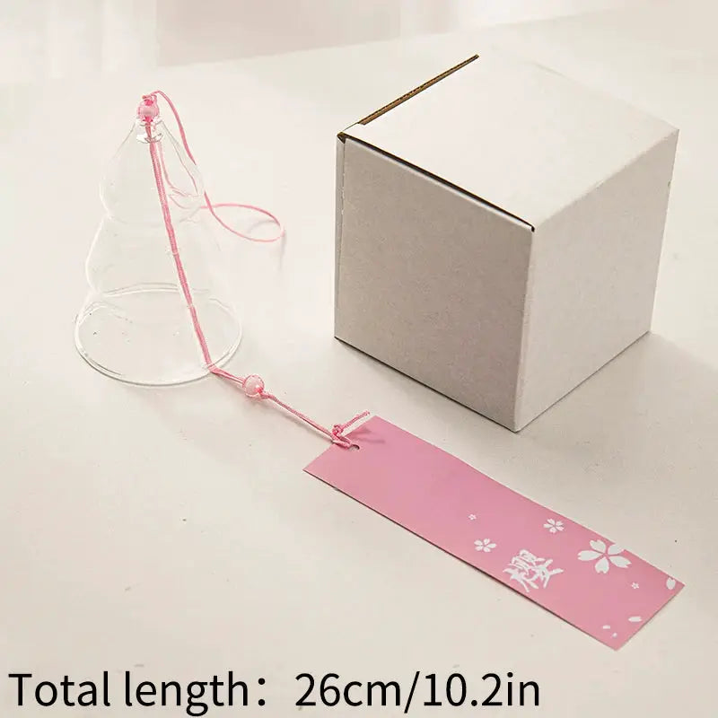 Japanese Sakura Glass Wind Chime Cherry Blossom Wind Bell Korean Kawaii Room Decor Hanging Decor Wind Chimes Outdoor 후우링 from PriceLows™
