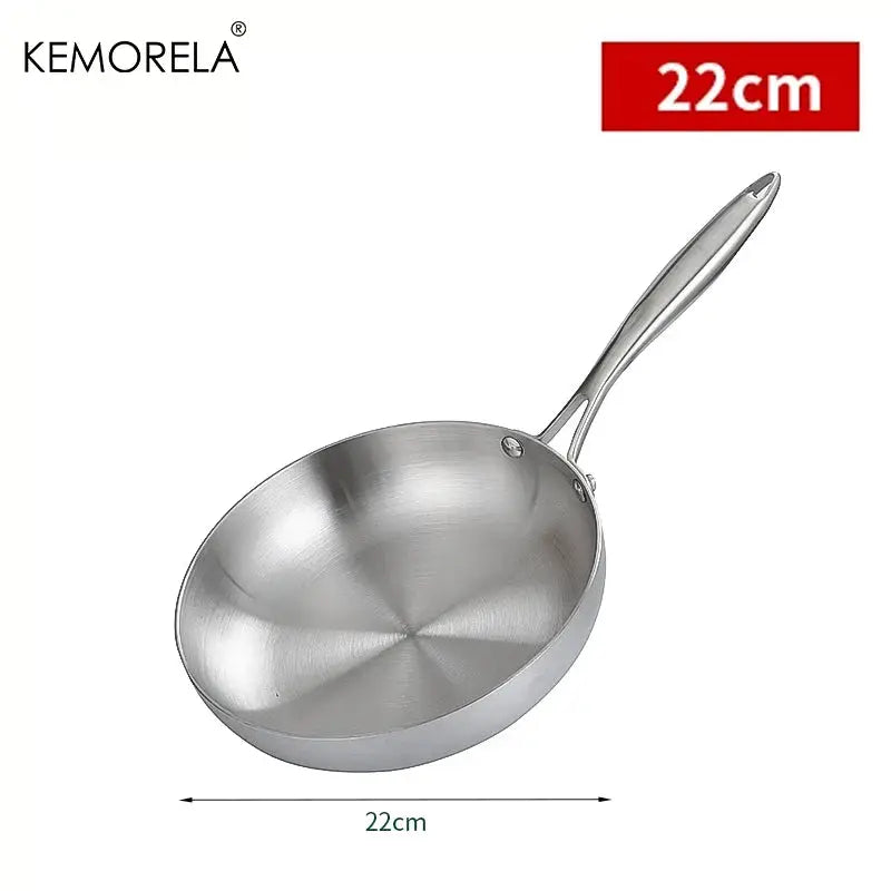 Stainless Steel Frying Pan | 304 Grade | Induction Compatible