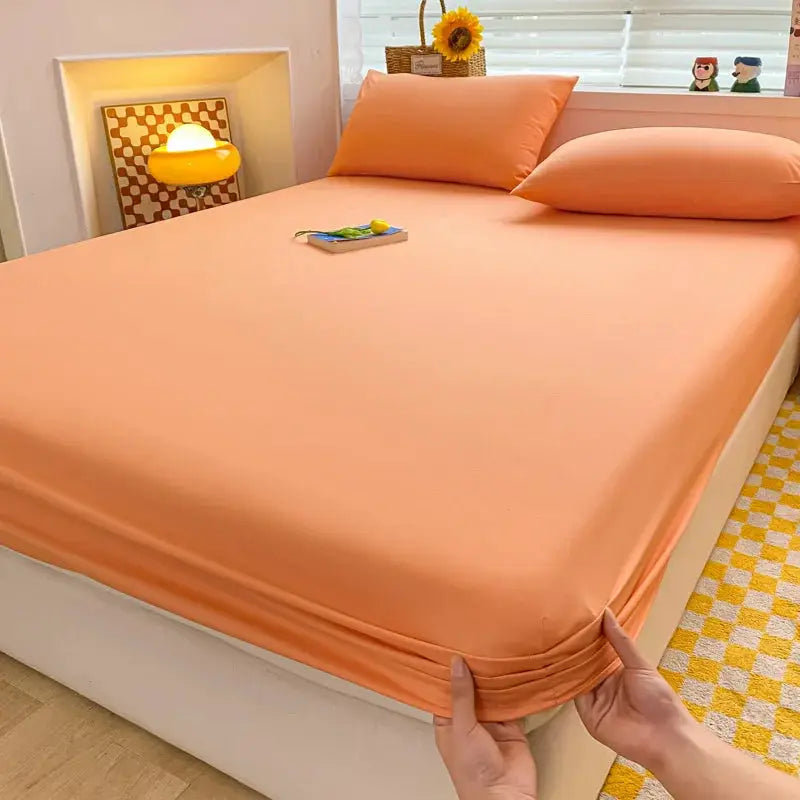 Fitted Bed Sheet | Soft Cotton | Solid Color | Twin Full Queen King
