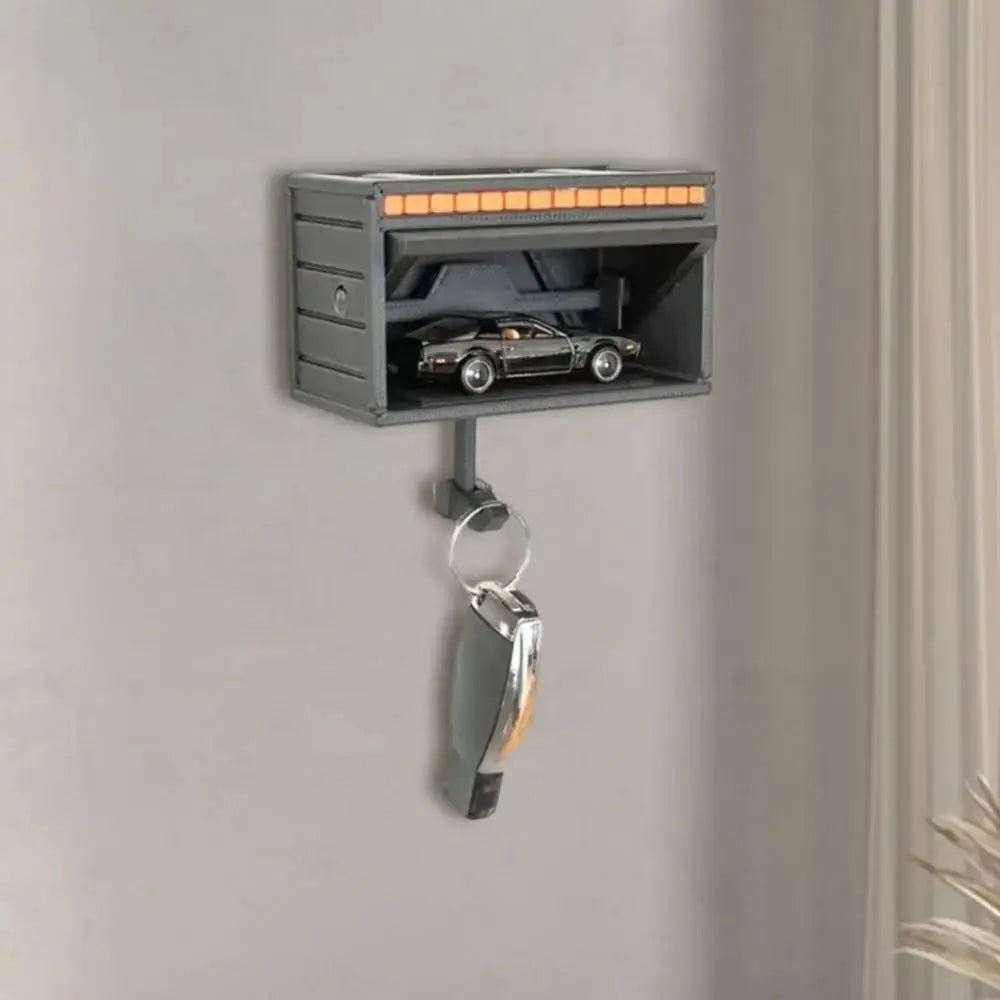 Open Garage Door Design Modern Key Holder Wall Mount Engaging Ornament Car Garage Key Holder Decorative Easy Installation from PriceLows™