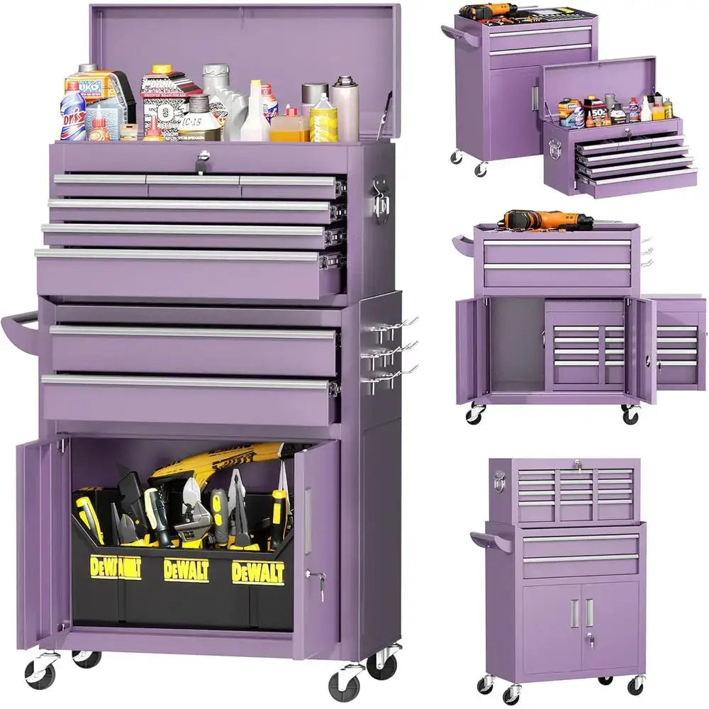 42 Rolling Tool Chest with Detachable Top, Large Storage Cabinet for Repair Rooms and Warehouses from PriceLows™