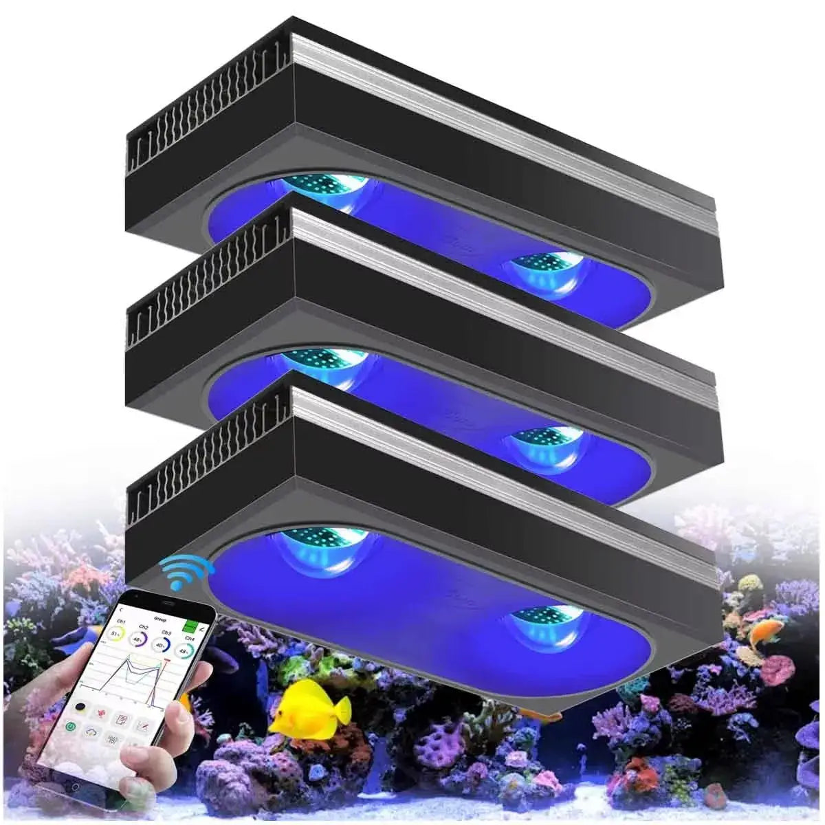 LED Aquarium Reef Light | 180W WiFi | Full Spectrum | Clip On