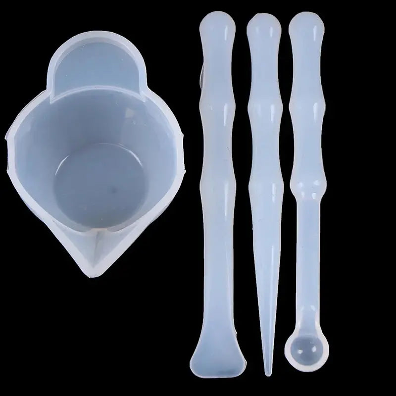 Silicone Mix Cup Set | Resin Epoxy Jewelry Tools | 6cm Cup And 9cm Stir Stick