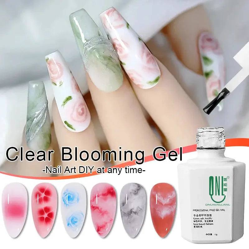 Clear Blooming Gel Polish 12ml Transparent Blossom Nail Polish LED Soak Off Nail Art Smook Effect Flower Gel Polish DIY Design from PriceLows™