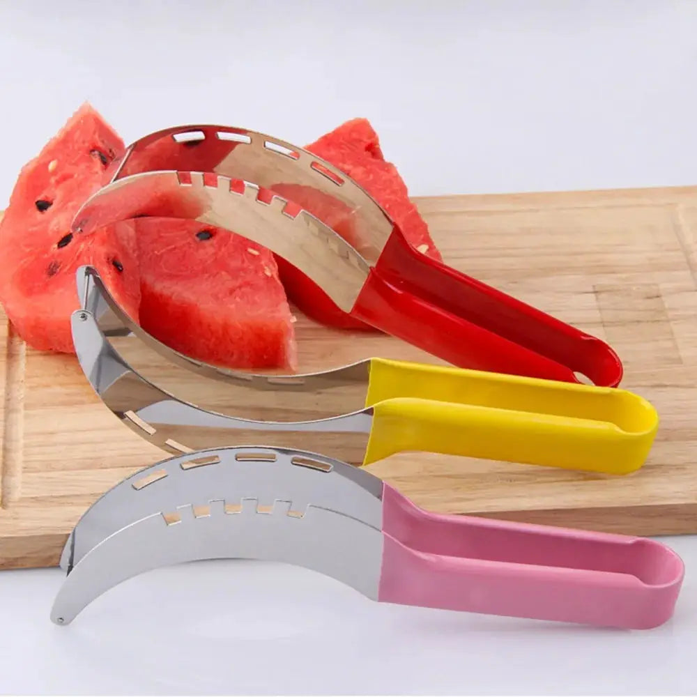 Stainless Steel Watermelon Slicer Non-slip Cutter Melon Cutter Plastic Wrap Handle Not Hurt Hands Fruit Cutting Tool Summer from PriceLows™
