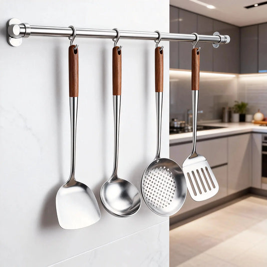 Kitchen Utensils Wok Spatula Iron and Ladle Tool Set Spatula for Stainless Steel Cooking Equpment Kitchen Accessories Essentials from PriceLows™