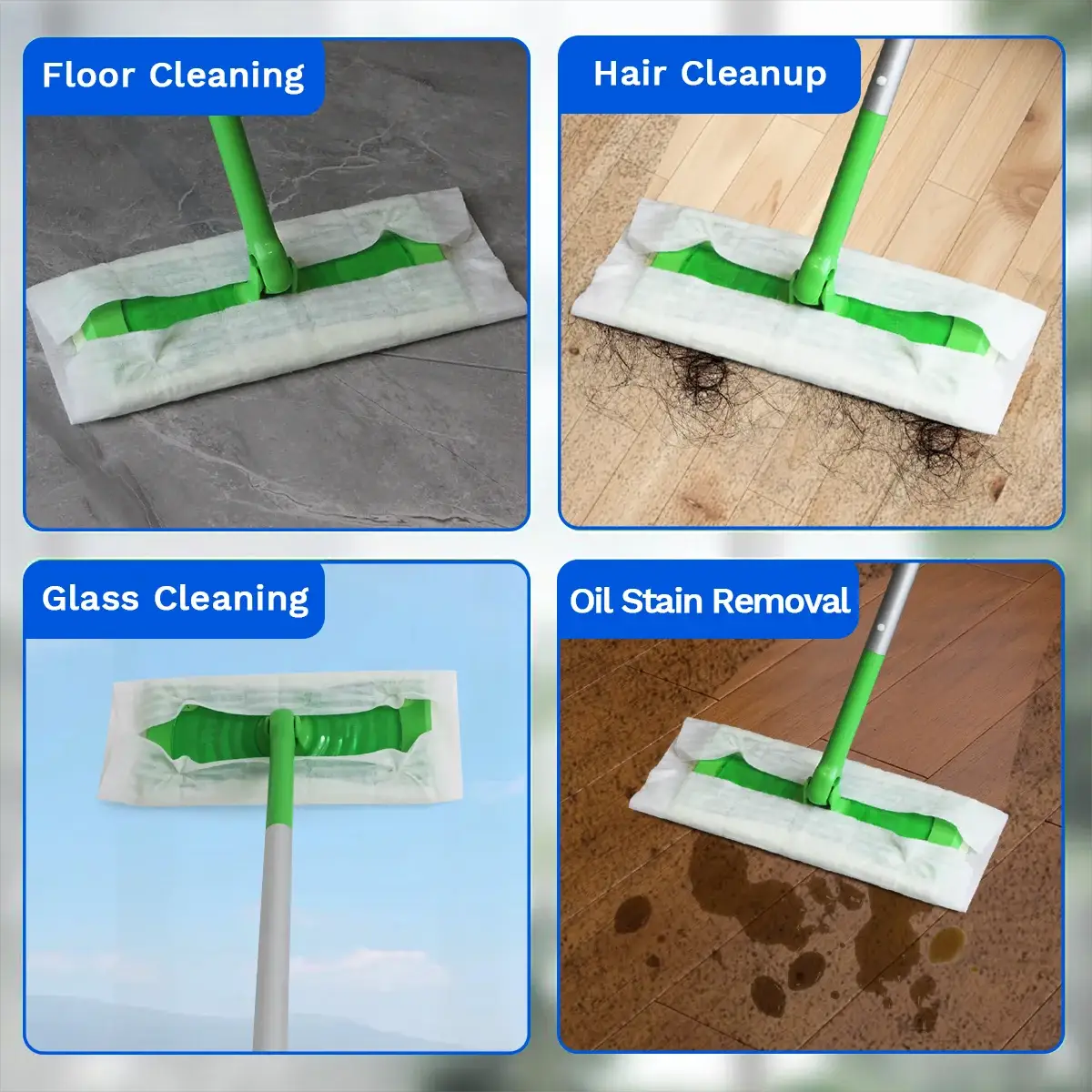 JINYUDOME 8.8x12inch Disposable Electrostatic Dust Mop Pads High-Efficiency Swiffer Compatible Wet/Dry Mop Floor Cleaning Cloth from PriceLows™