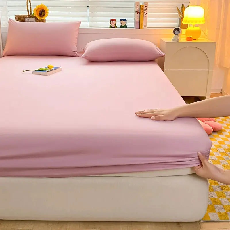 Fitted Bed Sheet | Soft Cotton | Solid Color | Twin Full Queen King