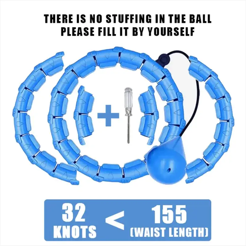 Weighted Adjustable Hula Hoop | Shock Absorbing Massage | Infinite Knot Link