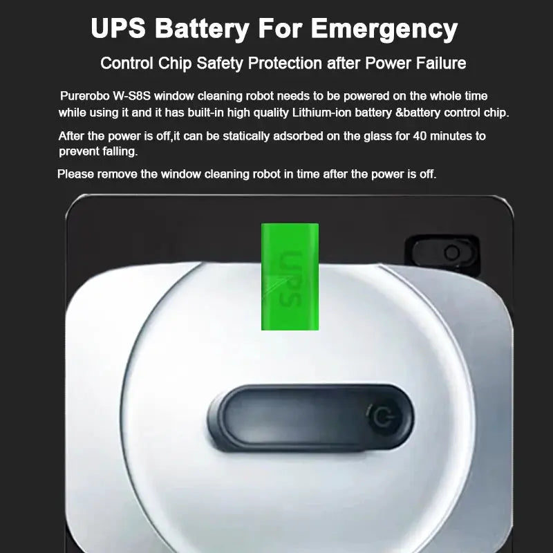 Window Cleaning Robot | App Control | Auto Water Spray | W-S8S