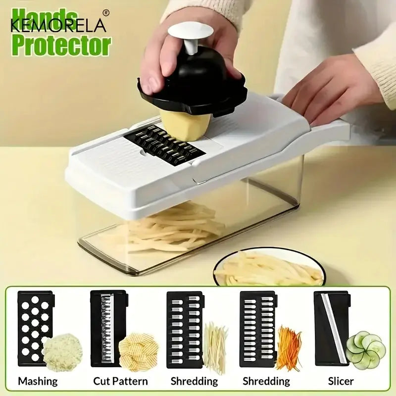 Vegetable Cutter | 22 In 1 Multifunction | Handheld With Container | 15 In 1