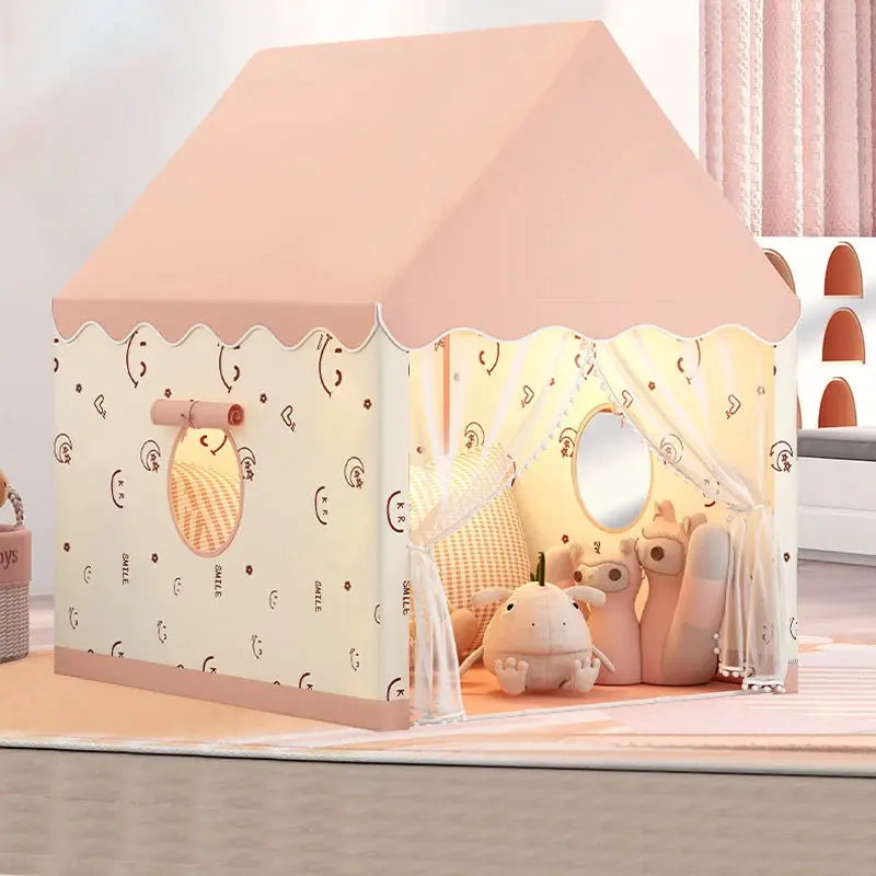 smile face Princess Castle Game House Kids Play Tent children's toy Available Both Indoor and Outdoor gift for kid (Single tent) from PriceLows™