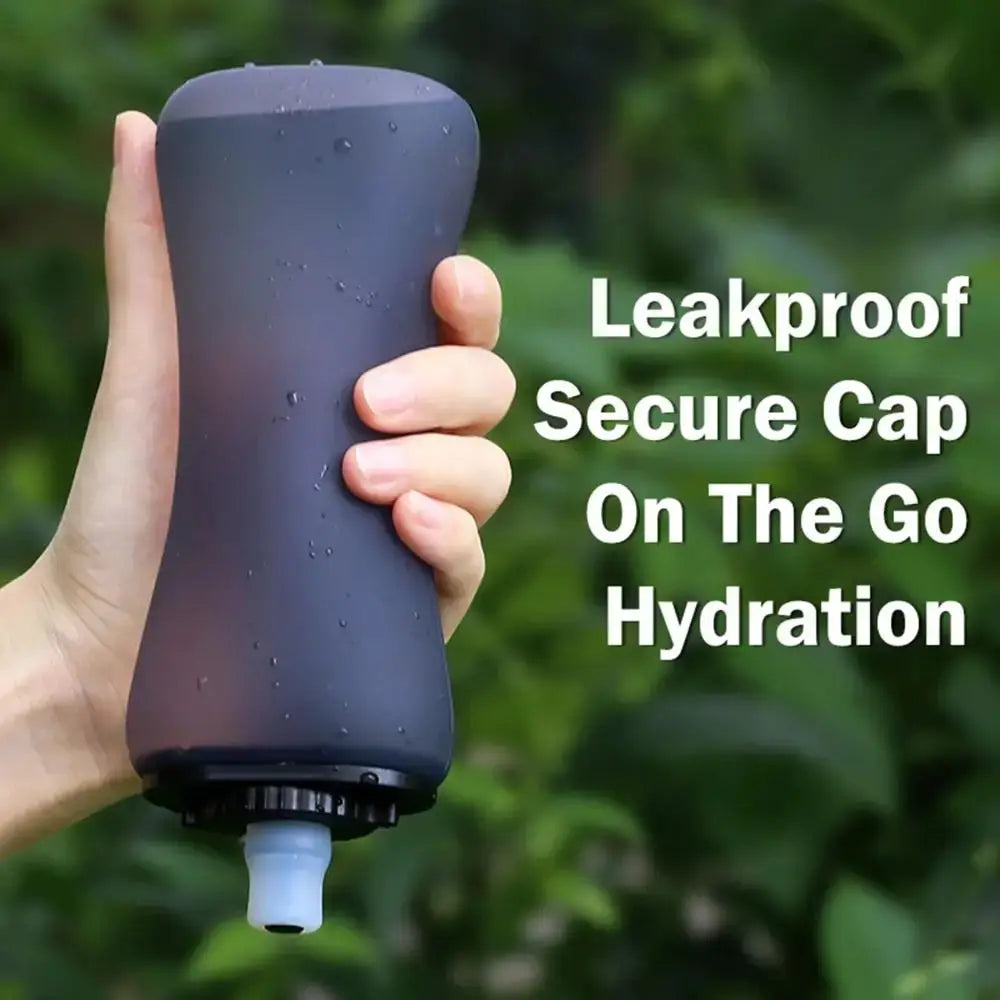 Handheld Collapsible Cycling Bottle Silicone 350ml Capacity Hydration Bottle Wide Mouth Water Bottle Gym from PriceLows™