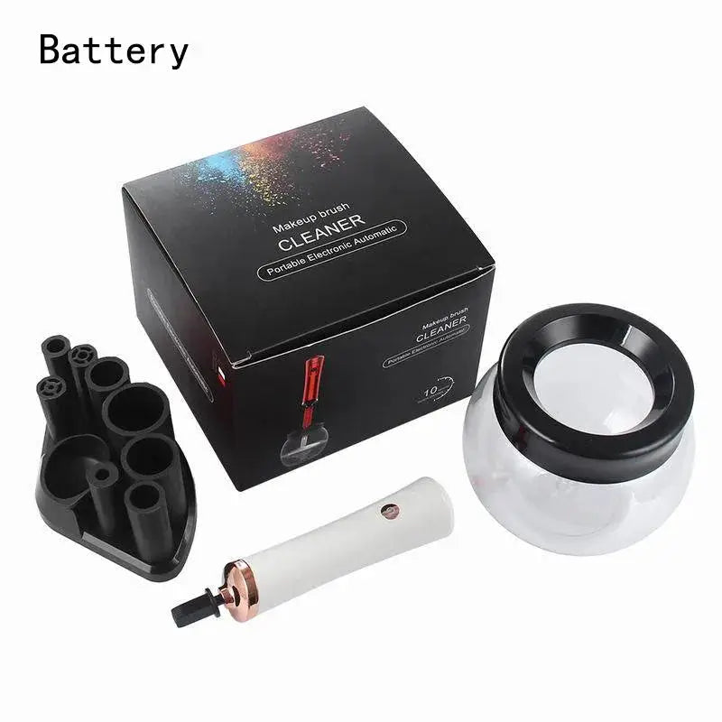 Electric Makeup Brush Cleaner | Automatic Rotary Design | 8 Size Collars