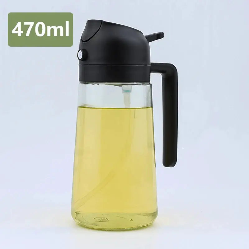 Oil Spray Bottle | Large Capacity | Glass Dispenser | Dual-Use Spraying Pouring