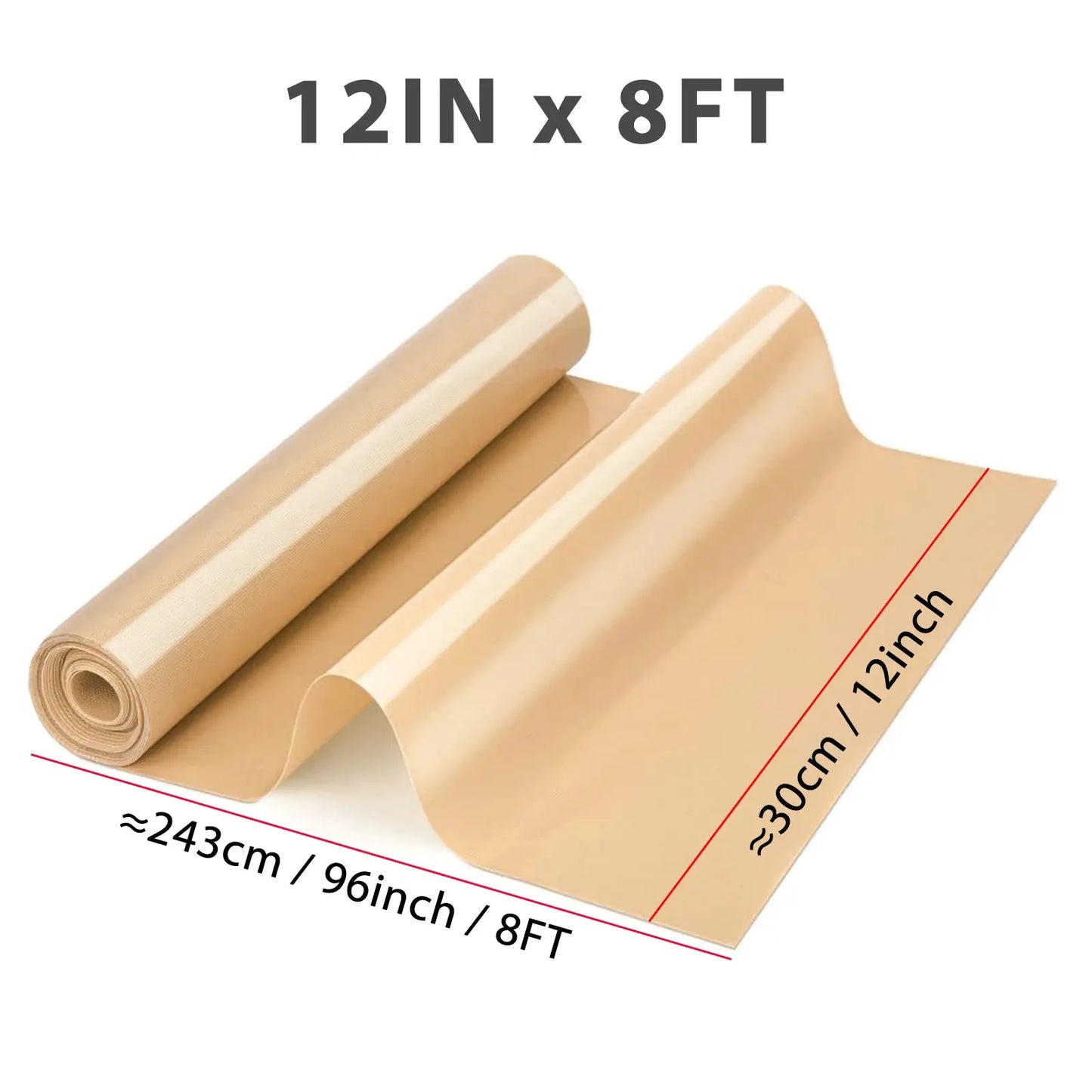 Silicone Baking Mat Roll | Non Stick Surface | Reusable Oven Safe | Cut To Size