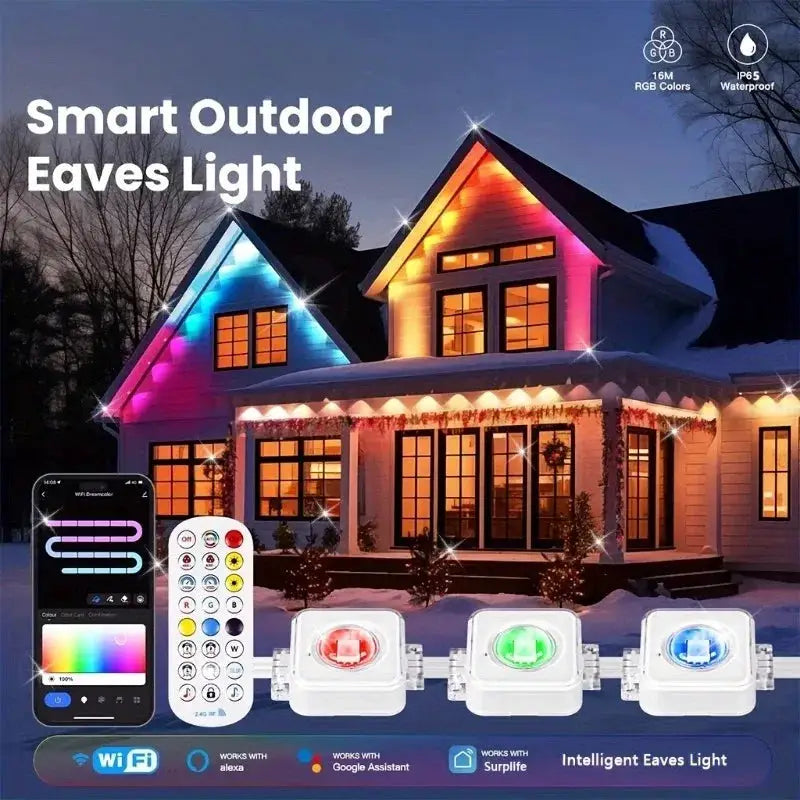 150ft 100ft 50ft Permanent Outdoor Lights Smart RGBIC Outdoor Lights with 75 Scene Modes String Lights with 90 LEDs for Garden from PriceLows™